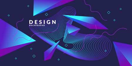 Abstract background with dynamic linear waves. Vector illustration in flat minimalistic styleのイラスト素材