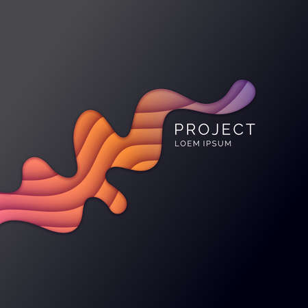 Bright poster with splatter. Vector illustration minimal flat style.のイラスト素材