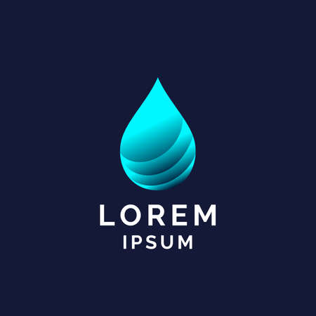 Modern vector icon of the water drop. Illustration in a minimalistic style.のイラスト素材