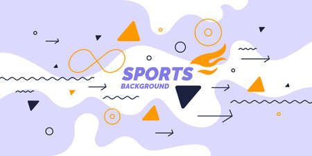 Modern colored poster for sports.のイラスト素材