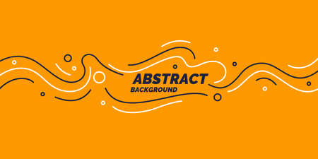 Bright poster with dynamic waves. Illustration minimal flat styleのイラスト素材