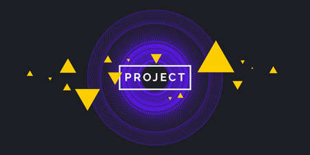 Vector abstract background with dynamic waves, line and particles.のイラスト素材