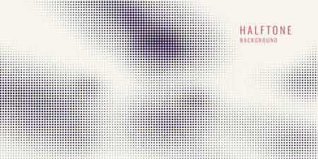 Monochrome printing raster. Abstract vector halftone background.のイラスト素材