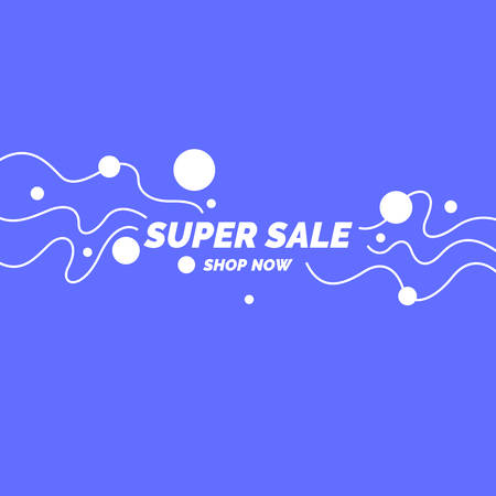 Best banner sale. The original poster discount with the dynamic waves on blue background. Vector illustrationのイラスト素材