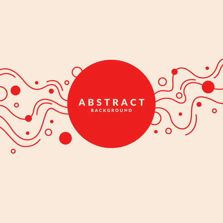 Bright poster with dynamic waves. Vector illustration minimal flat styleのイラスト素材