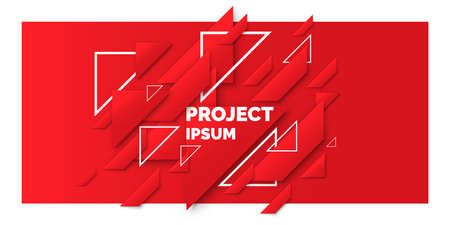 Modern collage of simple geometric shapes. Abstract composition and background for the poster. Vector illustration.のイラスト素材