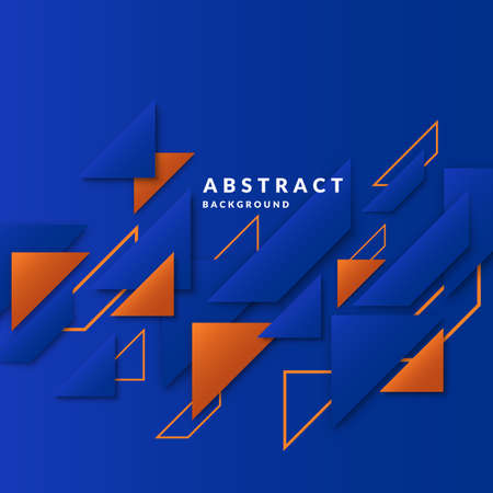 Modern collage of simple geometric shapes. Abstract composition and background for the poster. Vector illustration.のイラスト素材
