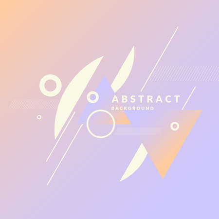 Geometric poster with different shapes. Modern abstract background. Vector illustration.のイラスト素材