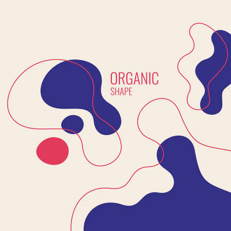 Organic forms with dynamic waves and lines on a dark background. Vector illustration.のイラスト素材