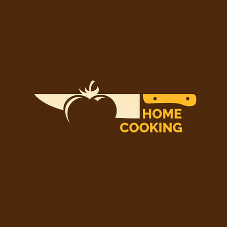 Modern minimalistic of home cooking. Vector illustration.のイラスト素材