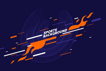Modern colored poster for sports. Vector illustrationのイラスト素材