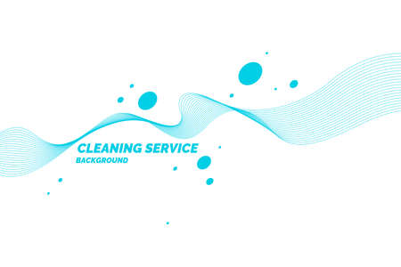 Conceptual poster for cleaning service on a white background. Vector illustration.のイラスト素材