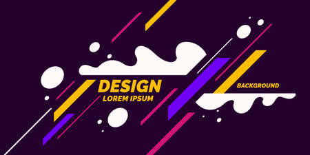 Modern collage of simple geometric shapes. Abstract composition and background for the poster.のイラスト素材