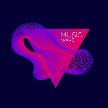 Vector abstract background with dynamic waves. Illustration suitable for designのイラスト素材