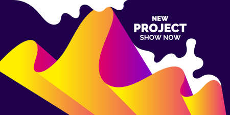 Bright poster with splatter. Vector illustration minimal flat style