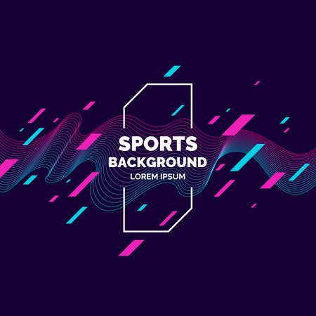 Modern colored poster for sports. Vector illustrationのイラスト素材