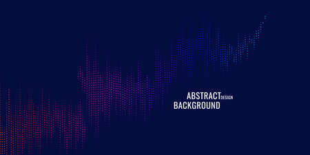 Vector abstract background with a colored dynamic waves, line and particles. Illustration suitable...