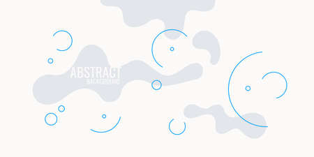 Poster with dynamic splashes. Vector illustration in minimal flat styleのイラスト素材