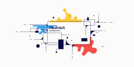 Abstract background with dynamic splash. Vector illustration in flat minimalistic styleのイラスト素材