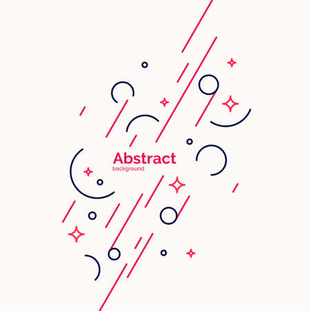 Abstract geometric background. The poster with the flat figures. Vector illustration.のイラスト素材