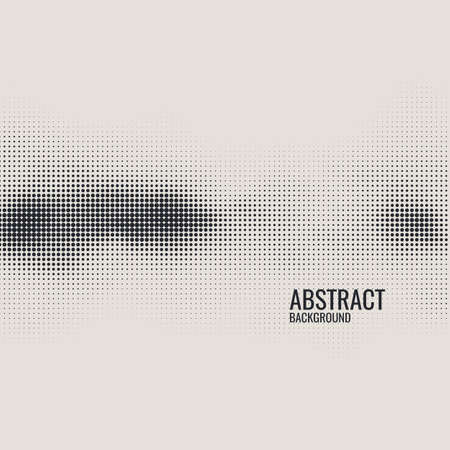 Monochrome printing raster. Abstract vector halftone background. Black and white texture of dots.