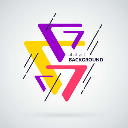 Abstract geometric background. The poster with the flat figures. Vector illustration.のイラスト素材