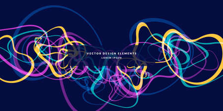 Bright abstract background with of colored lines. Vector illustrationのイラスト素材