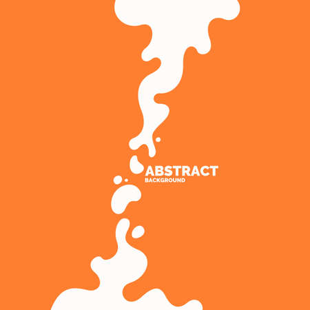 Poster with dynamic waves. Vector illustration in minimal flat styleのイラスト素材