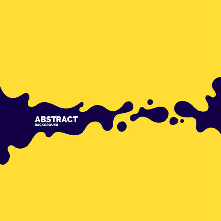 Poster with dynamic waves. Vector illustration in minimal flat styleのイラスト素材
