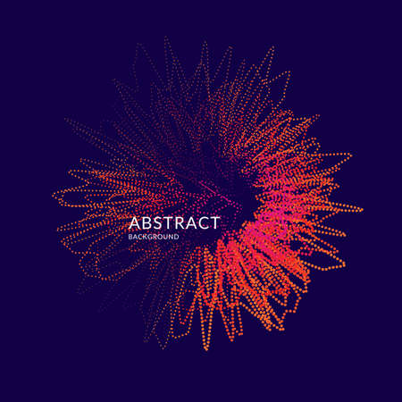 Vector abstract background with a colored dotted dynamic waves, line and particles. Illustration suitable for designのイラスト素材