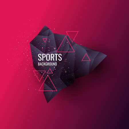 Abstract geometric background. Sports poster with the modern style. Vector illustration.のイラスト素材