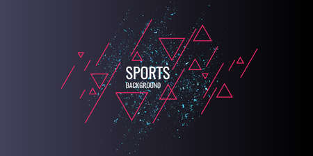 Abstract geometric background. Sports poster with the modern style. Vector illustration.のイラスト素材