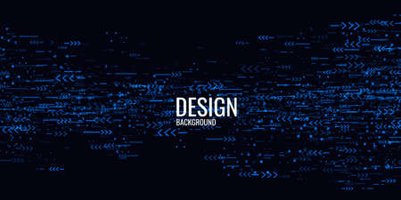 Trendy abstract graphic. Geometric shapes on a dark background. Vector illustrationのイラスト素材