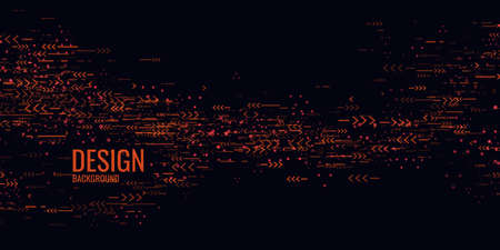 Trendy abstract graphic. Geometric shapes on a dark background. Vector illustrationのイラスト素材