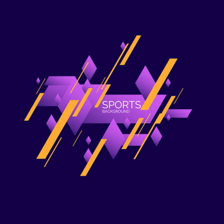 Modern colored poster for sports. Vector illustrationのイラスト素材