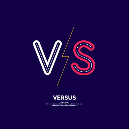 Symbol of confrontation VS.