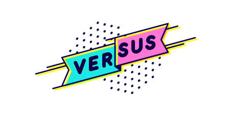 Symbol of confrontation. Emblem and the writing Versus.のイラスト素材