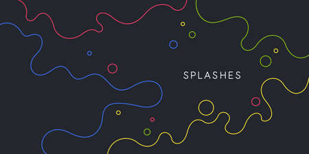 Bright poster with dynamic waves