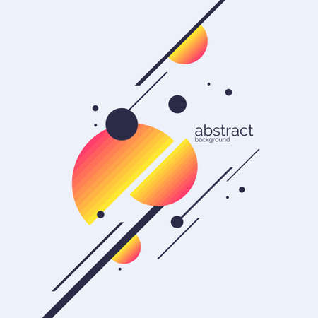 Abstract geometric background. Poster with the flat figures. Vector illustration.のイラスト素材