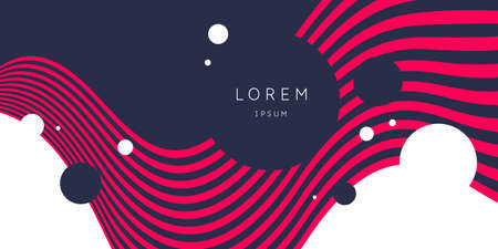 Trendy abstract background. Composition of amorphous forms and lines. Vector illustrationのイラスト素材