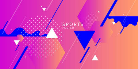 Modern poster for sports. Vector illustrationのイラスト素材