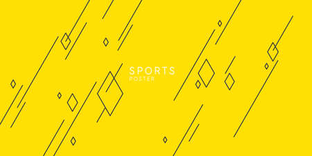 Sports poster. Abstract background with dynamic shapes. Vector template for design.のイラスト素材