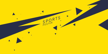 Sports poster. Abstract background with dynamic shapes. Vector template for design.のイラスト素材