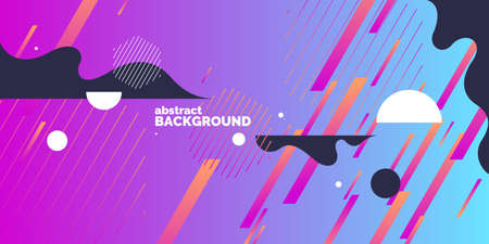 Bright poster with splatter. Vector illustration minimal flat style