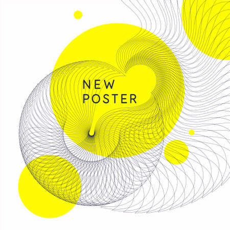 Trendy abstract art geometric background with flat, minimalistic style. Vector posterのイラスト素材