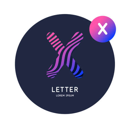 The letter A of the Latin alphabet. Display character in a bright contemporary style.のイラスト素材