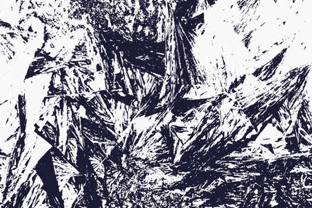 Black texture of ice crystals on a light background.のイラスト素材