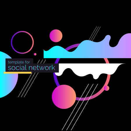 Trendy abstract background. Composition of amorphous forms. Vector illustrationのイラスト素材