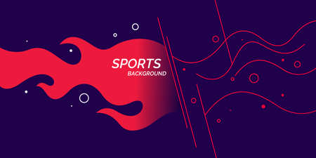Abstract background with splashes in minimalistic flat style. Modern vector illustration for sportのイラスト素材