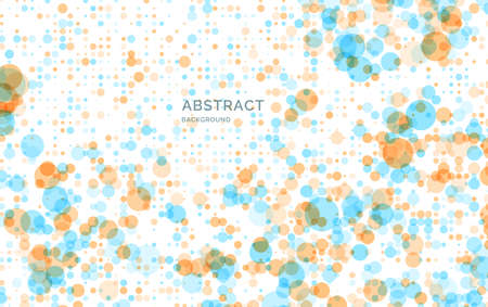 Abstract geometric background consisting of transparent circles of different diameters.のイラスト素材